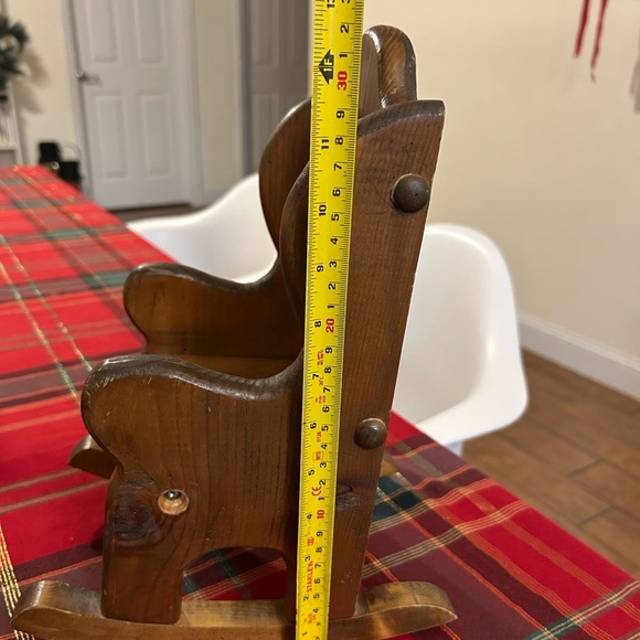 Vintage Wooden Doll Rocking Chair - Picture 8 of 12